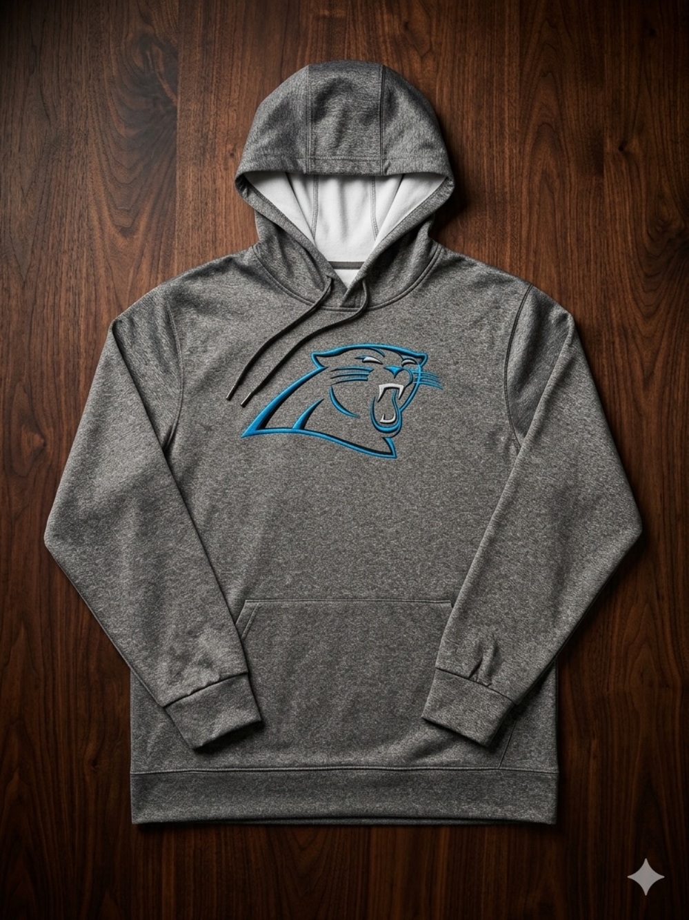 Medium Gray Pullover Hoodie with Panthers Logo